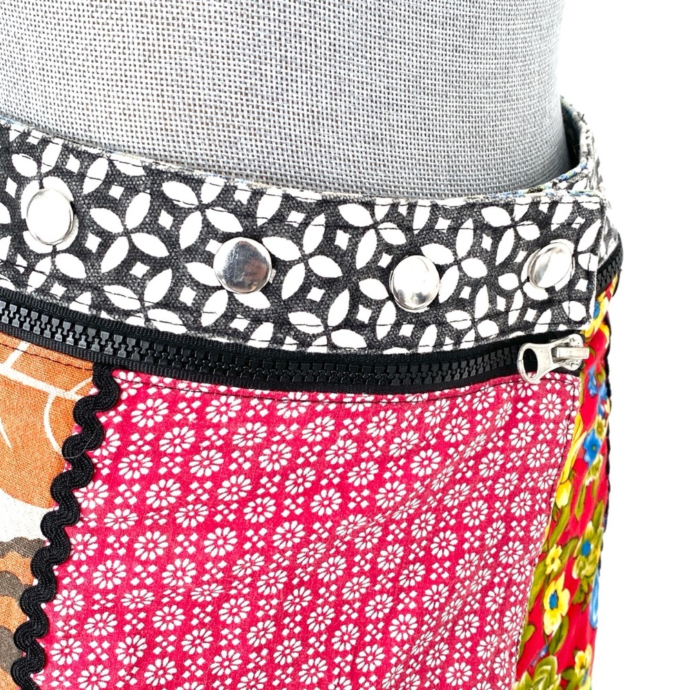 ZAND Reversible Colorful Patchwork Mini Wrap Skir… - image 9